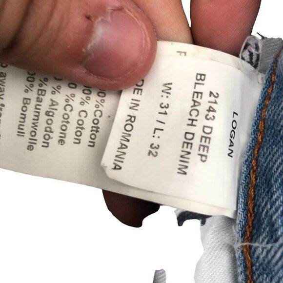 Rare J. Lindeberg Jeans Size 31 LOGAN Bleach Denim Designer Jeans - Picture 9 of 9